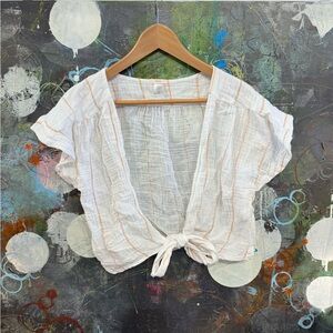 Eberjey White Tie-Front Top